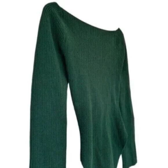 KHAITE Maddy Emerald Green Ribbed Knit Bustier Sweetheart Neckline Top Size M - Picture 10 of 13